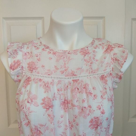 Parallel Skies floral ruffle sleeveless top sz S - Picture 3 of 7